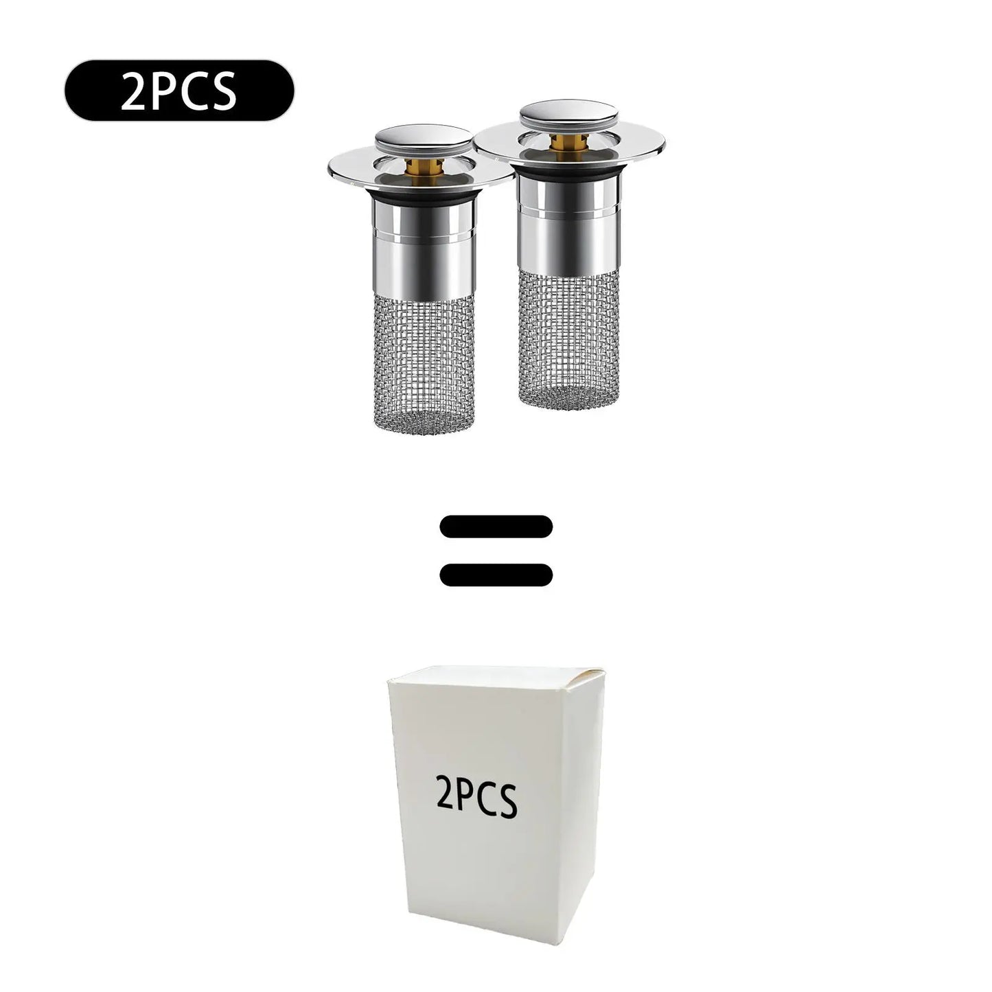 Bathroom Sink Drain Strainer, Pop up Sink Drain Strain, Bathroom Sink Stopper with Removable Stainless Steel, Filter Basket Hair Catcher Hair Catcher