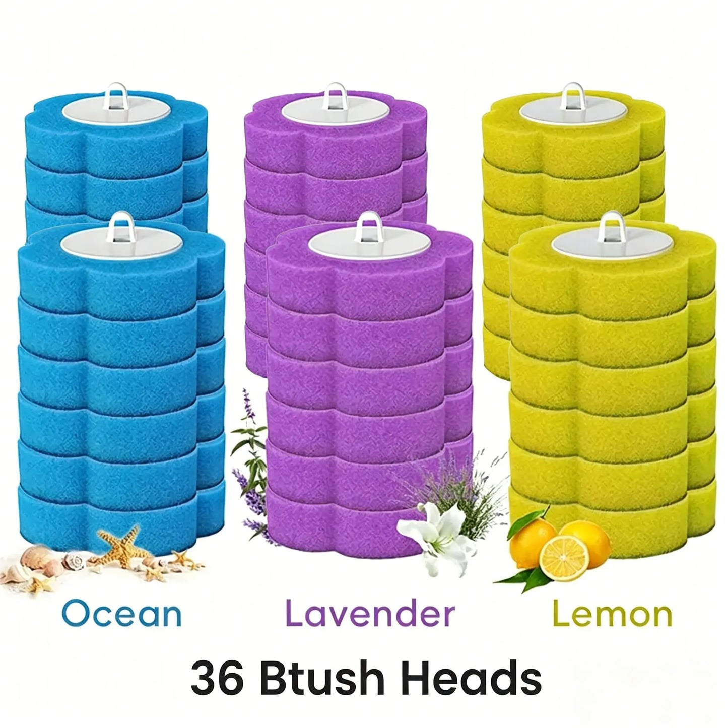 Disposable Toilet Brush, Portable Wall-Mount Wand Set, 24PCS Cleaner Refills, Versatile Scrub Tool for Toilet, Basin, Bathtub & Urinal, Daily Household Cleaning Supplies