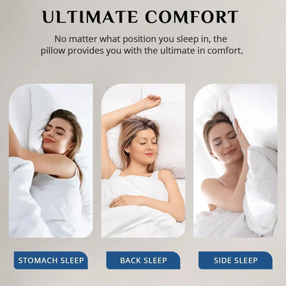 JOLLYVOGUE Queen Size Pillows for Sleeping, Washable Supportive Bed Pillows with Super Soft down Alternative Fill, Luxury Fluffy Hotel Quality for Side, Back, and Stomach Sleepers