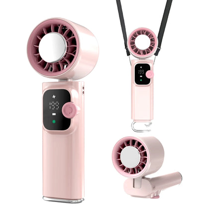 199-Level Adjustable Handheld Fan - Foldable and Portable Airflow Enhancer with Automatic Settings for Summer Travel and Outdoor Use