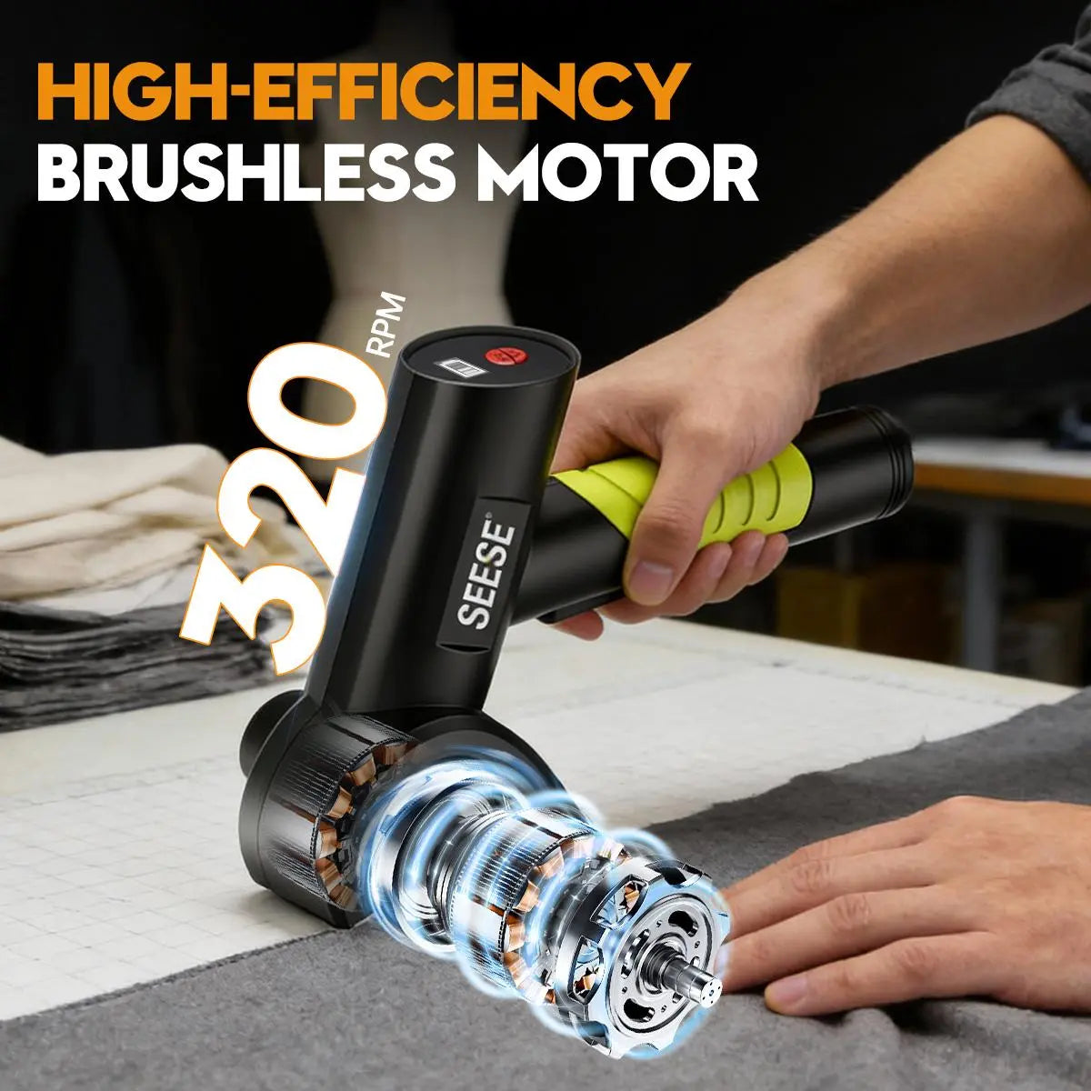SEESE Cordless Electric Scissors - Rechargeable Cutter for Thin Cardboard, Carpet, and Leather Ideal for Holiday Gifting