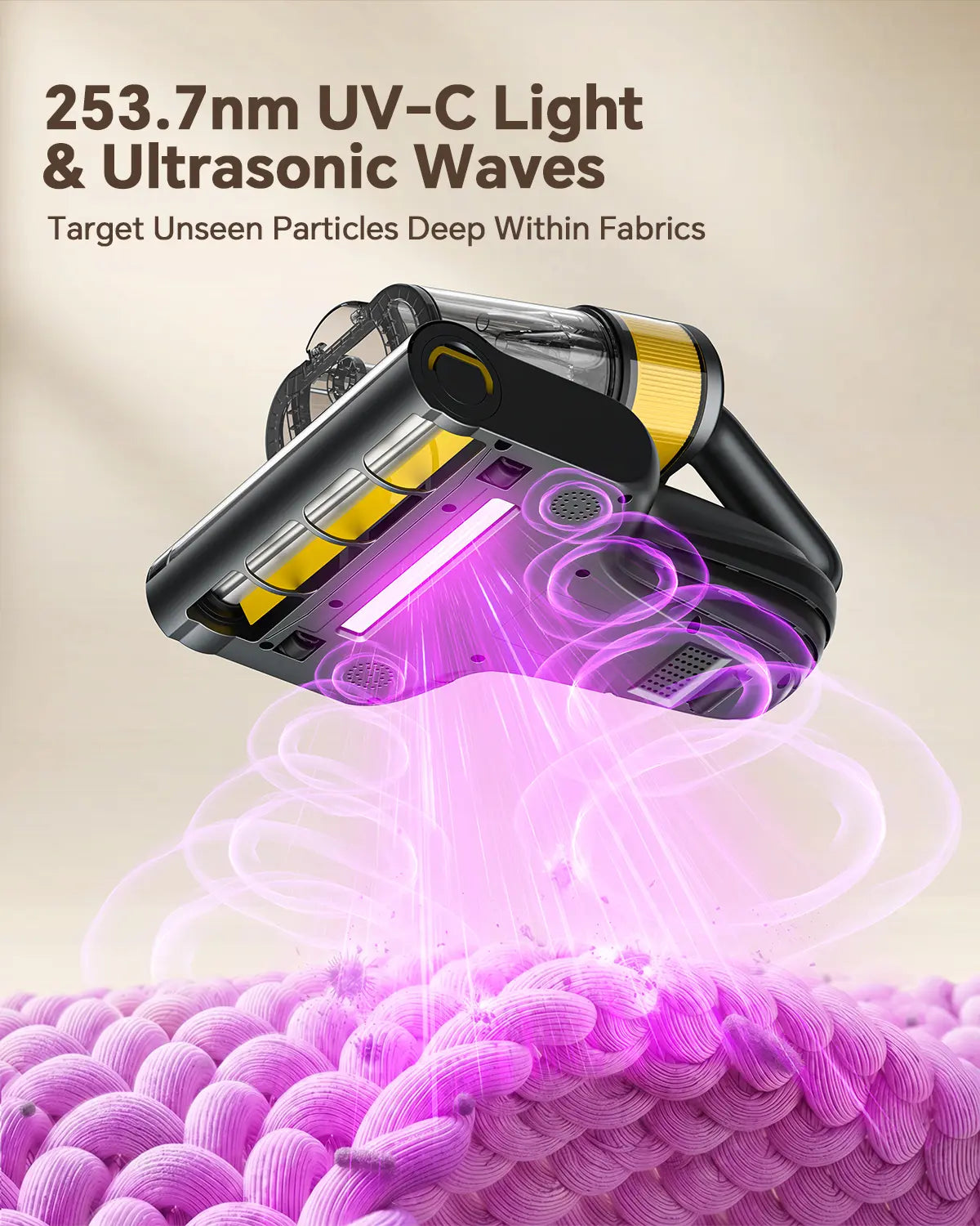 Mr.Ego Cordless Carpet & Upholstery Cleaner, 16Kpa Ultra-Deep Suction Bed Vacuum with LED Digital Mite Display, 2-Speed Bacteria Killer, Dust & Odor Remover for Mattresses, Sofas, Couches, and Rugs#Summerwins #Dealsforyoudays