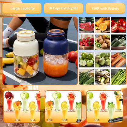 Portable USB Rechargeable Juicer and Smoothie Blender Cup - Multifunctional Household Appliance for Summer Essentials