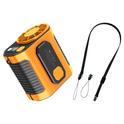 Portable Waist Clip Fan, Rechargeable 5000 Mah Cool Clip Fan, under Shirt Belt Waist Fan with Flashlight & Power Display, Personal Fan for Outdoor, Camping, Jobsite, Travel & Indoor Use