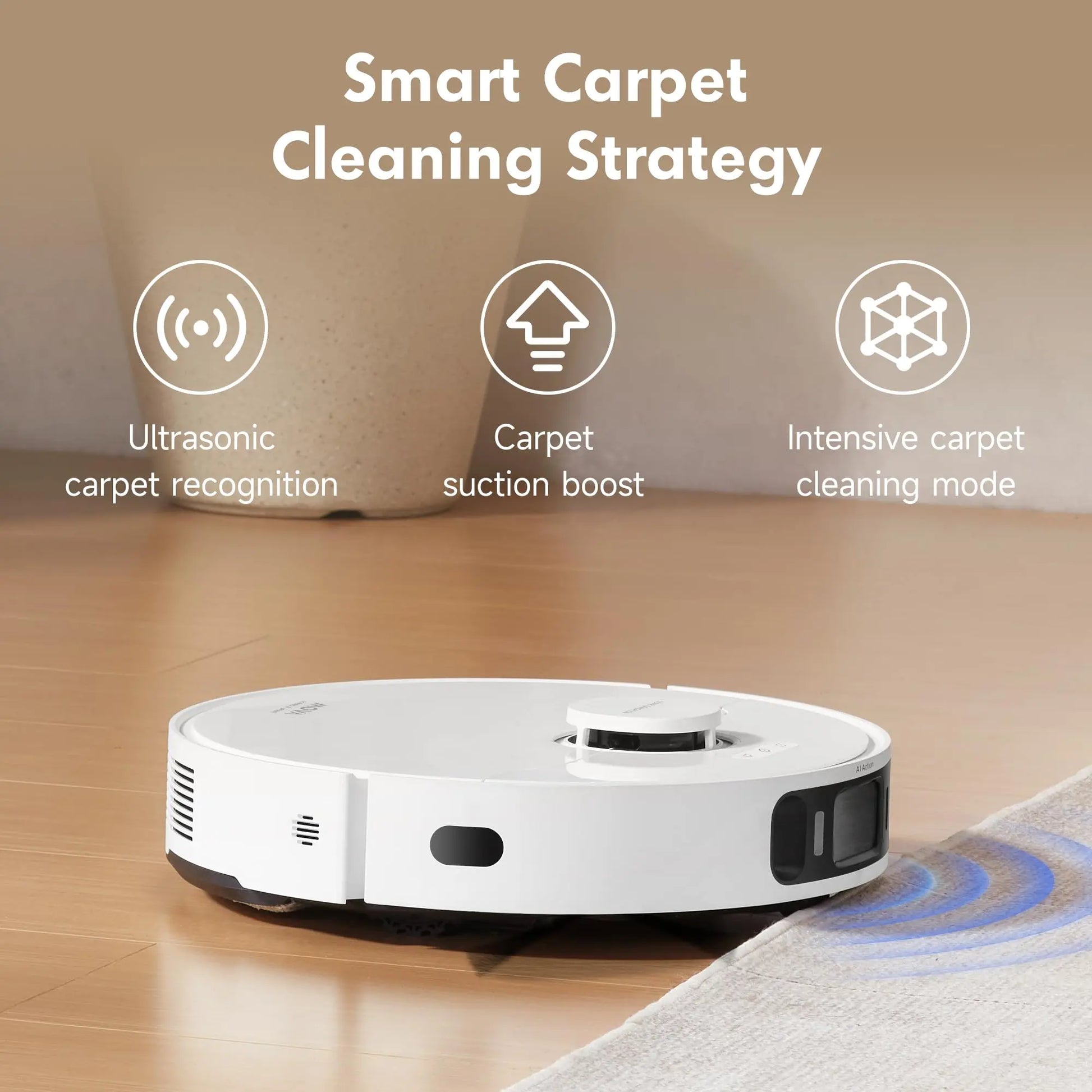 Mova S20 Ultra Robot Vacuum Mop Combo with Dual Roller Brush, 8300Pa Suction Vacuum Cleaner, 140℉ Hot Water Mop Self-Washing & Drying, Mop Auto-Lift for Carpet Cleaning Multifunctional