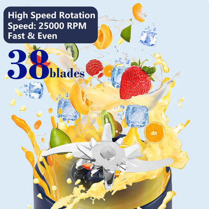 Portable USB Rechargeable Juicer and Smoothie Blender Cup - Multifunctional Household Appliance for Summer Essentials