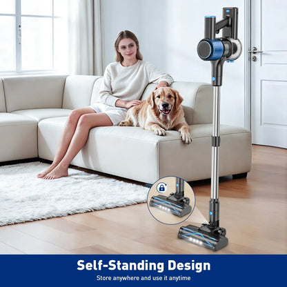 Cordless Vacuum Cleaner, 3 Cleaning Modes, Anti-Tangle Design, 1.5L Dust Cup, Lightweight & Portable Vacuum Cleaner for Hard Floors, Carpets, Pet Hair & Cars #GLOBAL PICKS
