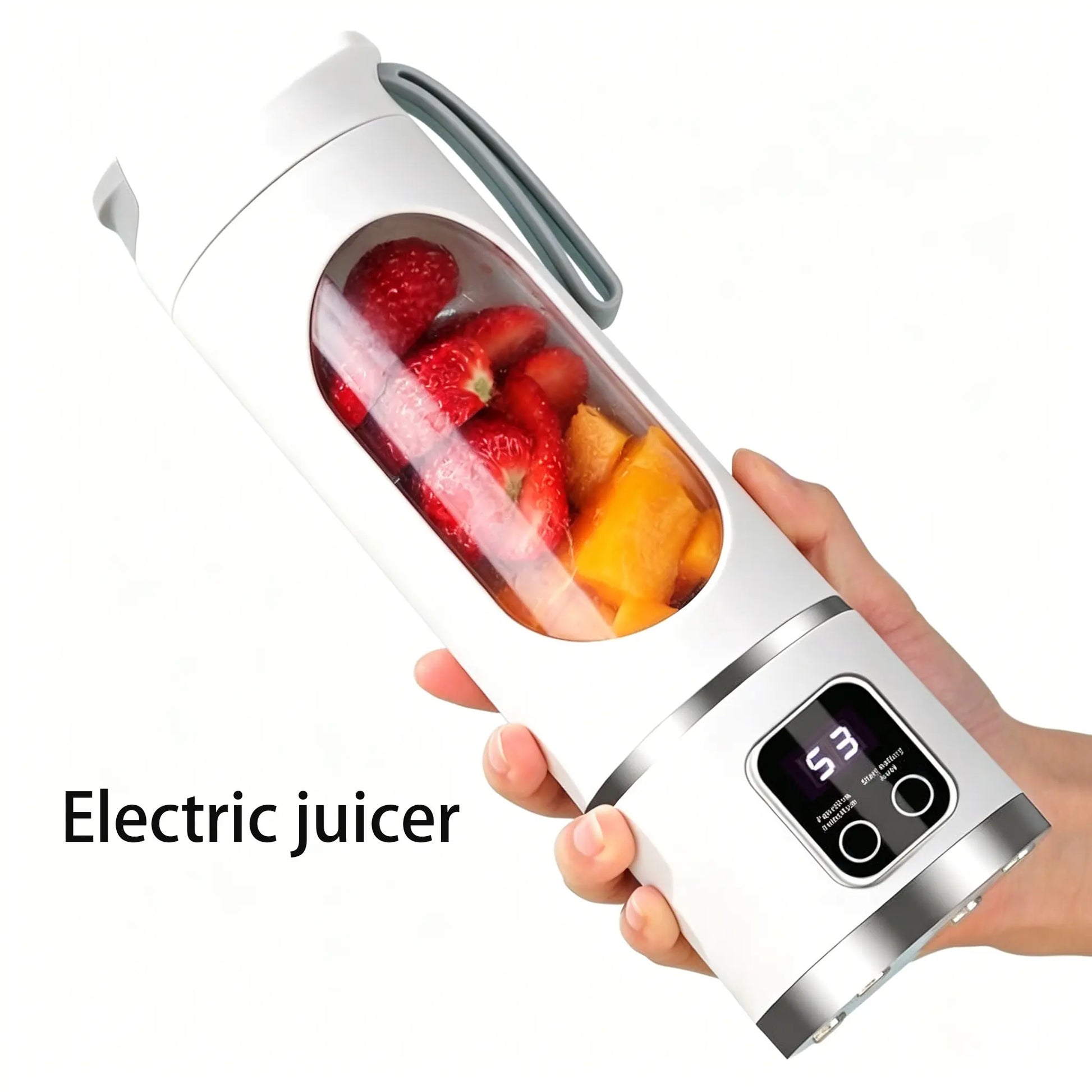 Portable 15.22 Oz USB Rechargeable Personal Blender with LED Display, Made from Durable ABS Material, Ideal for Smoothies and Juices, Essential for Home Kitchens - Summer Sale Offer