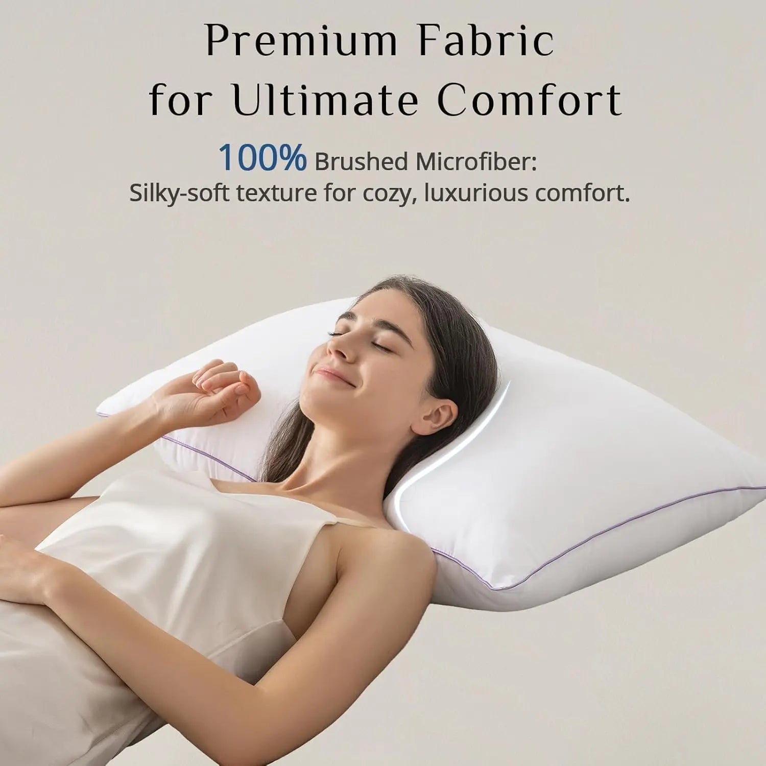 JOLLYVOGUE Queen Size Pillows for Sleeping, Washable Supportive Bed Pillows with Super Soft down Alternative Fill, Luxury Fluffy Hotel Quality for Side, Back, and Stomach Sleepers