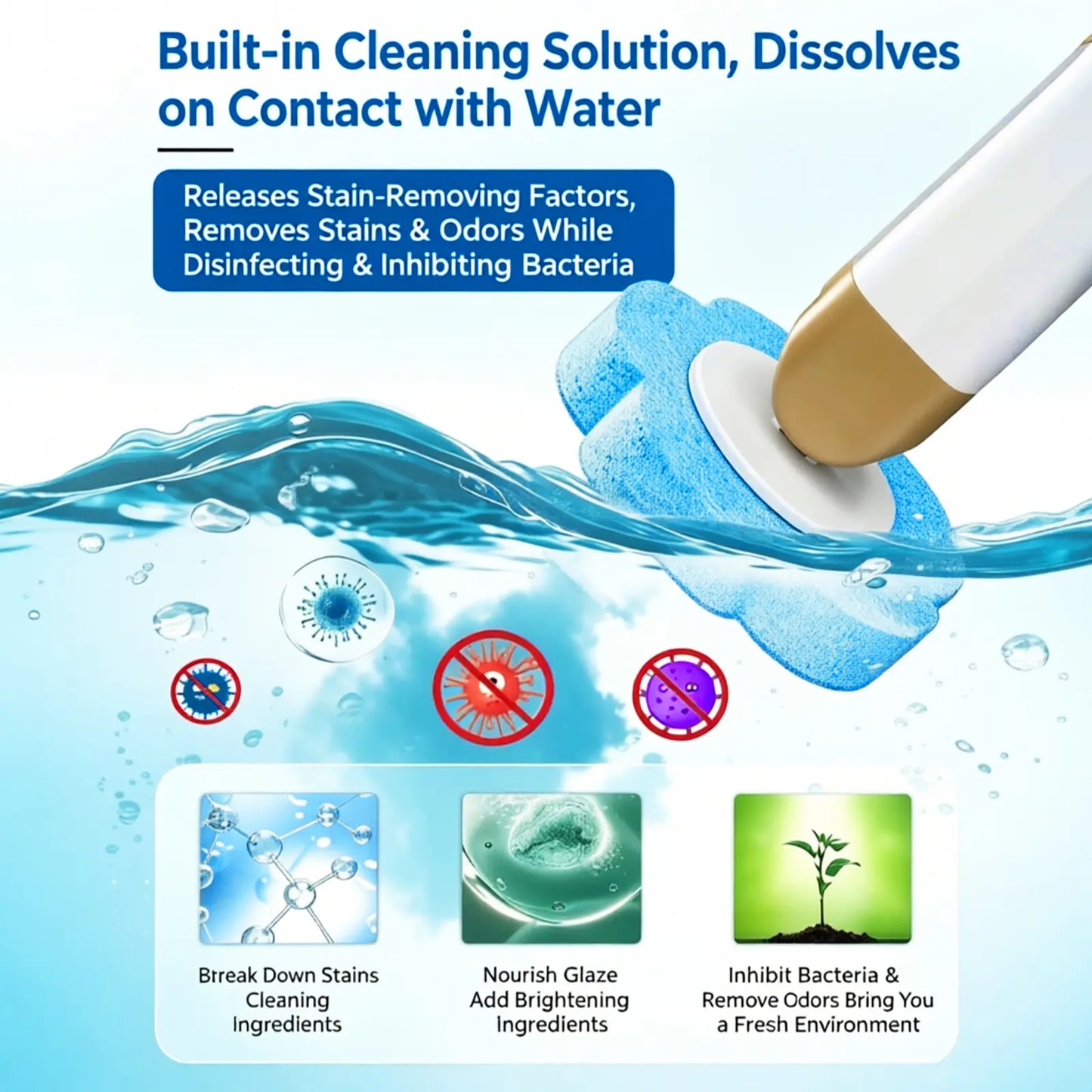 Disposable Toilet Brush, Portable Wall-Mount Wand Set, 24PCS Cleaner Refills, Versatile Scrub Tool for Toilet, Basin, Bathtub & Urinal, Daily Household Cleaning Supplies
