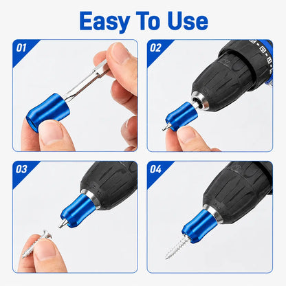 3-Piece Magnetic Screwdriver Head Ring Set, Removable Tool for Drills | Universal Hex Bit Holder for Screwdrivers & Power Bits | Alloy Screw Holder for DIY Repairs