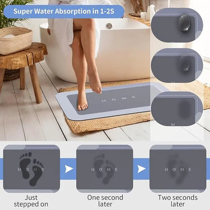 Quick Drying & Water Absorbent Bathroom Rugs 3 Piece, Anti-Slip Rubber Back Bath Mats, U Contour Toilet Rug, Sturdy Floor Mats for Shower, Tub, Bathroom and Kitchen