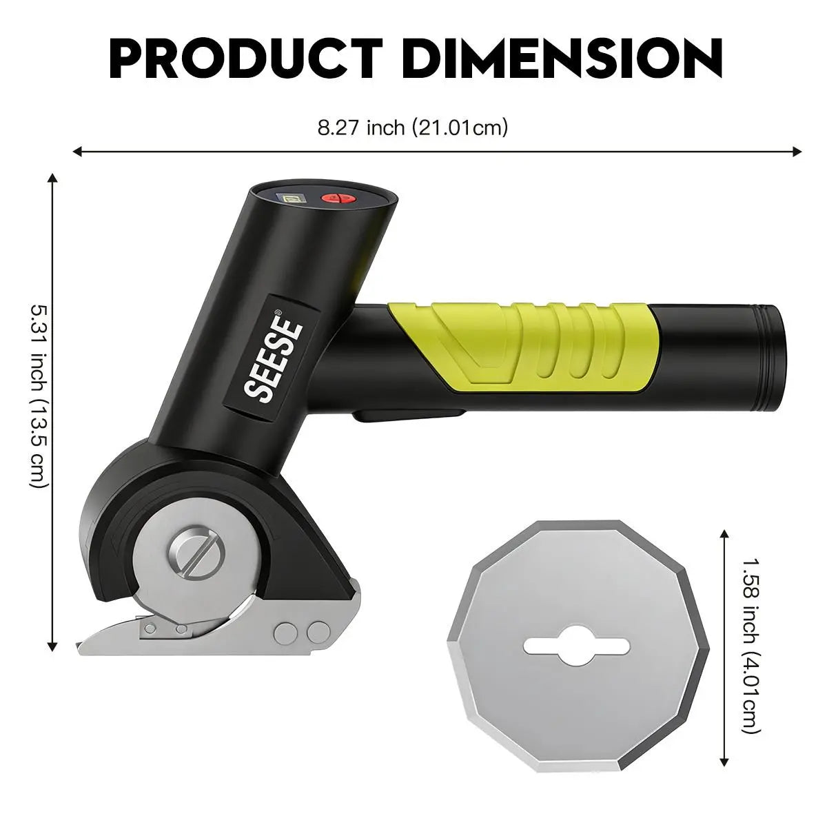 SEESE Cordless Electric Scissors - Rechargeable Cutter for Thin Cardboard, Carpet, and Leather Ideal for Holiday Gifting