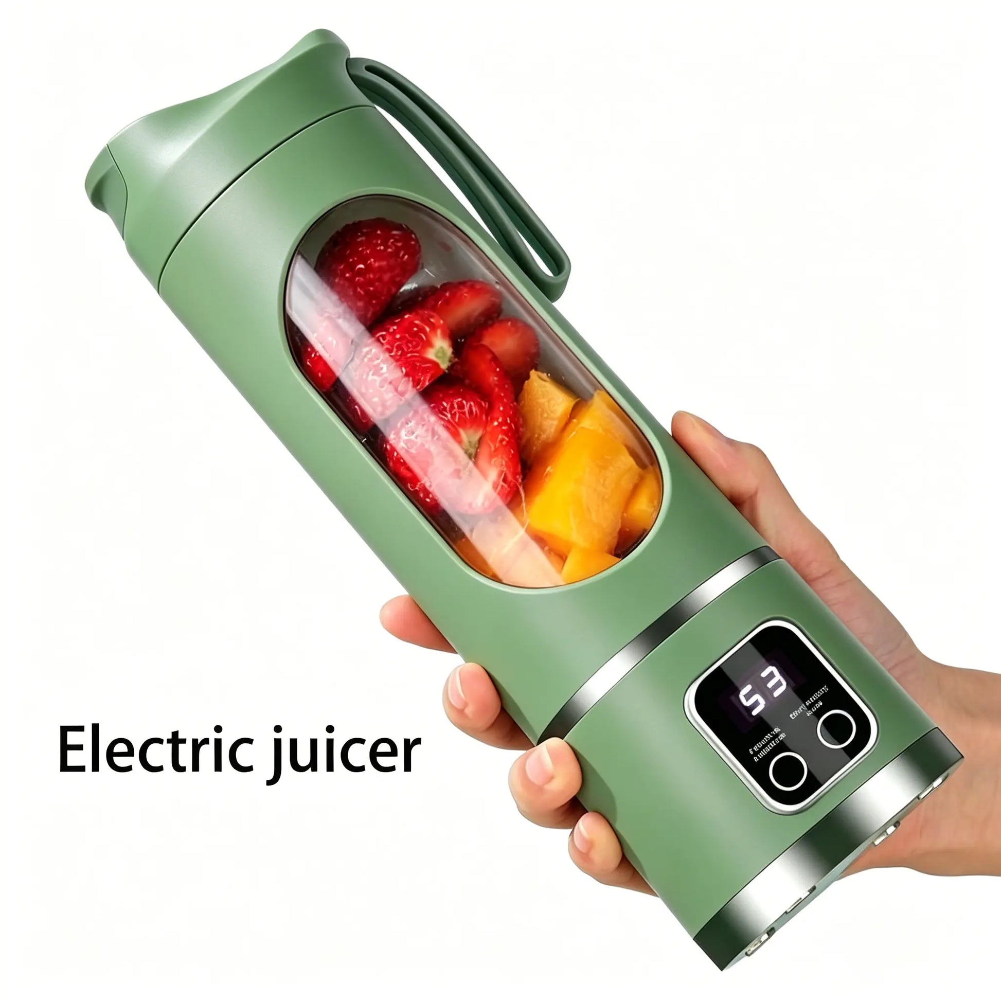 Portable 15.22 Oz USB Rechargeable Personal Blender with LED Display, Made from Durable ABS Material, Ideal for Smoothies and Juices, Essential for Home Kitchens - Summer Sale Offer