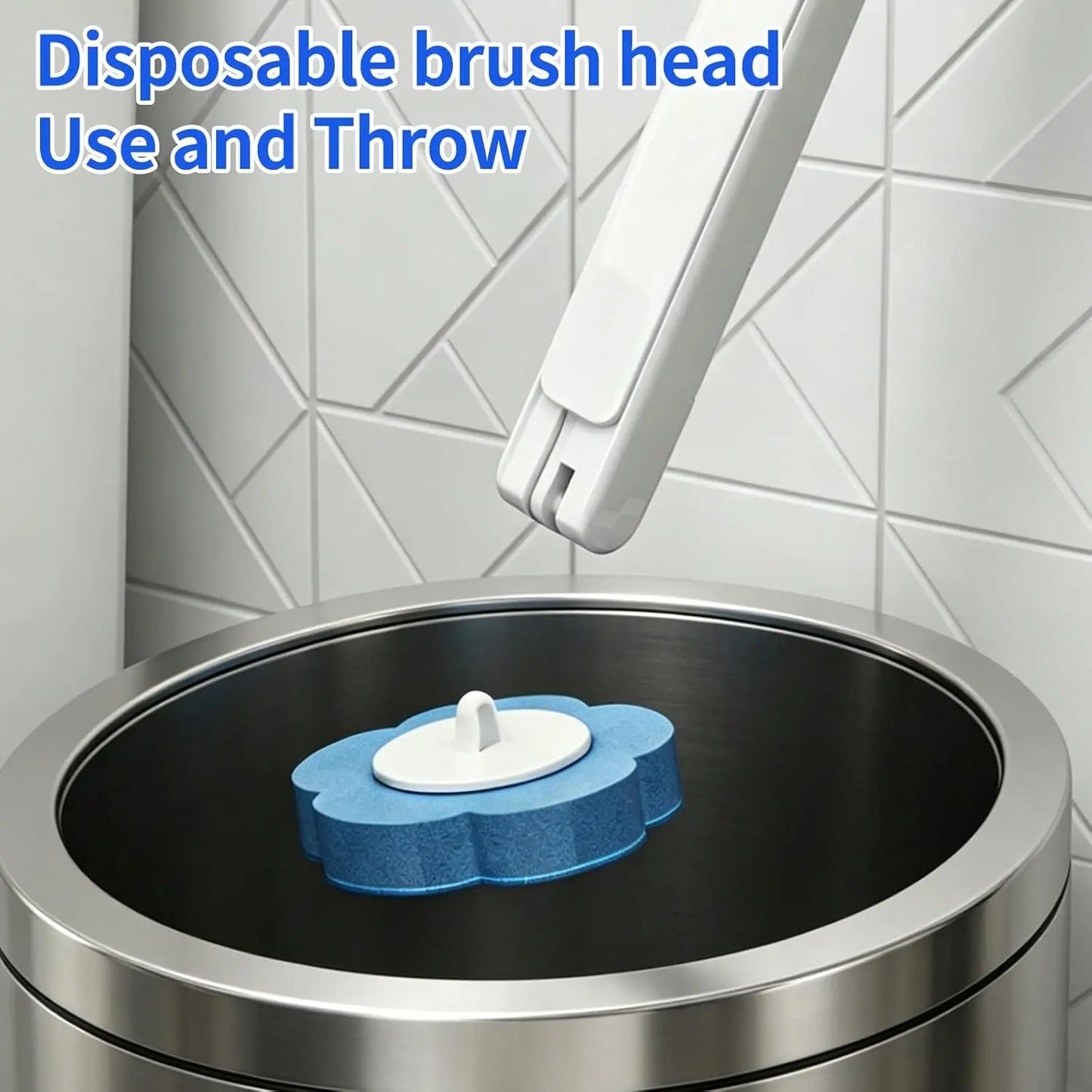 Disposable Toilet Brush, Portable Wall-Mount Wand Set, 24PCS Cleaner Refills, Versatile Scrub Tool for Toilet, Basin, Bathtub & Urinal, Daily Household Cleaning Supplies
