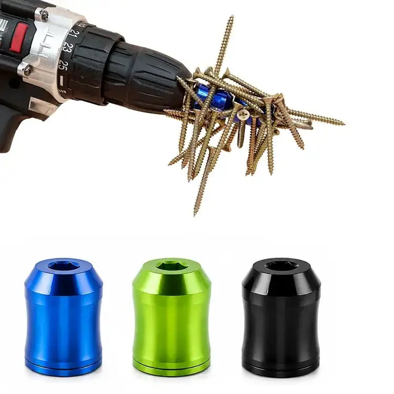3-Piece Magnetic Screwdriver Head Ring Set, Removable Tool for Drills | Universal Hex Bit Holder for Screwdrivers & Power Bits | Alloy Screw Holder for DIY Repairs